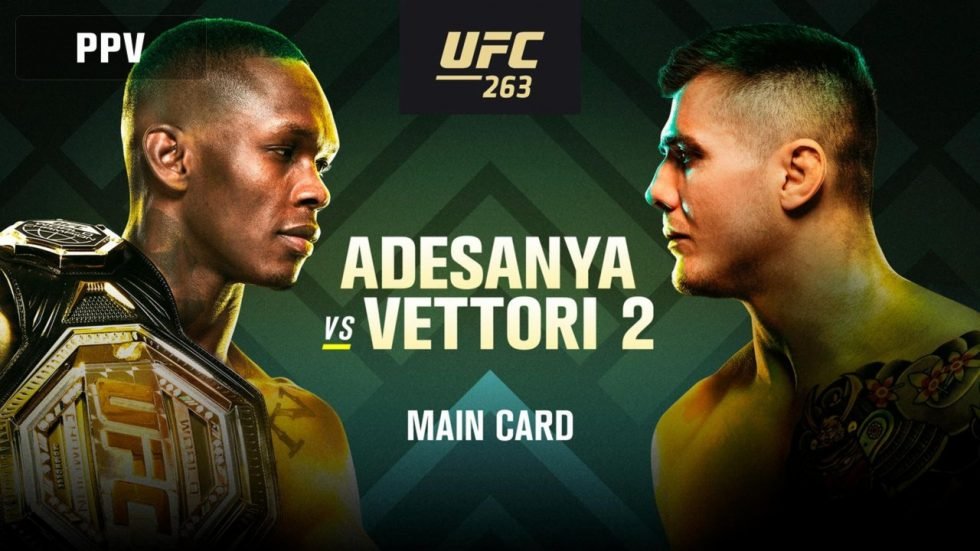 UFC 263 Live Stream Adesanya vs Vettori 2 UFC Fight Streaming!