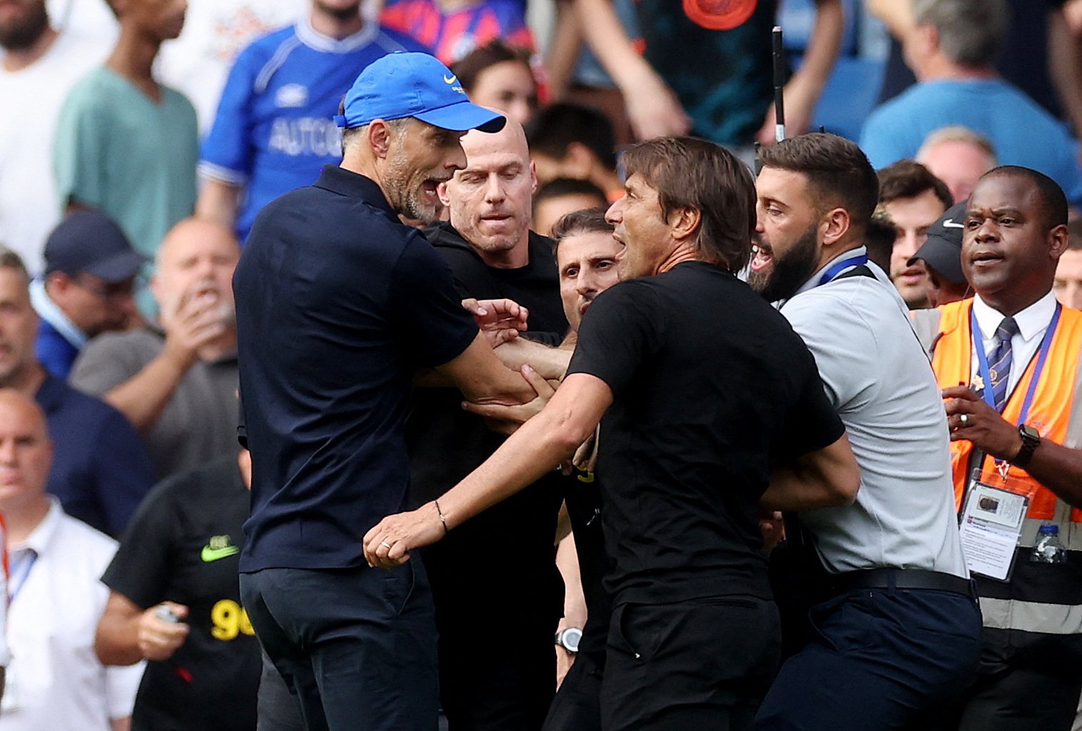 Tuchel and Conte charged by FA after sideline brawl