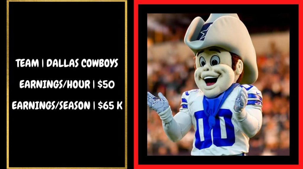 Rowdy - Dallas Cowboys mascot salary