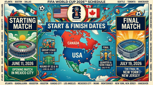 When does the World Cup start and finish 2026?