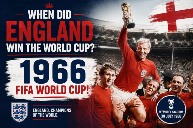 When did England win the World Cup? 1966 FIFA World Cup!