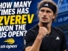 How many times has Zverev won the US Open? Alexander Zverev US Open Grand Slam tennis titles!